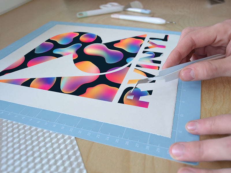 cybertronic separation abstract geometric Easy Weed Craft Vinyl