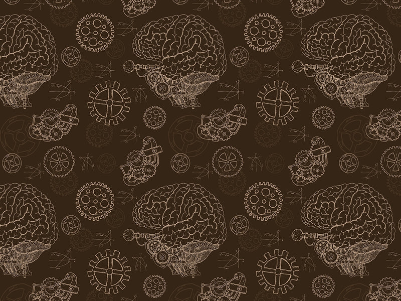 Cyborg Mindset Steampunk Vinyl Wrap Pattern~Rwraps Series 914 Digitally Printed Vinyl Wrap~0