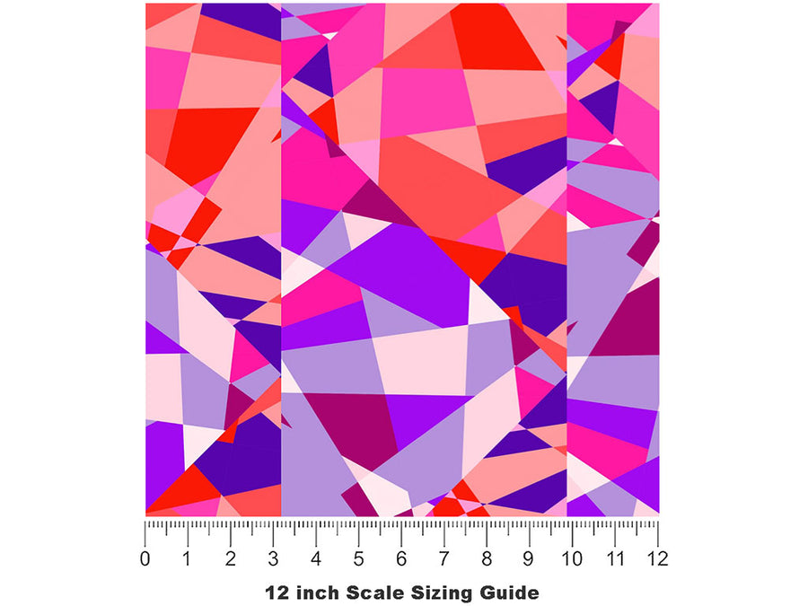 Cyclamen Sensation Mosaic Vinyl Film Pattern Size 12 inch Scale~Rwraps Cyclamen Sensation Mosaic Sizing Chart~2