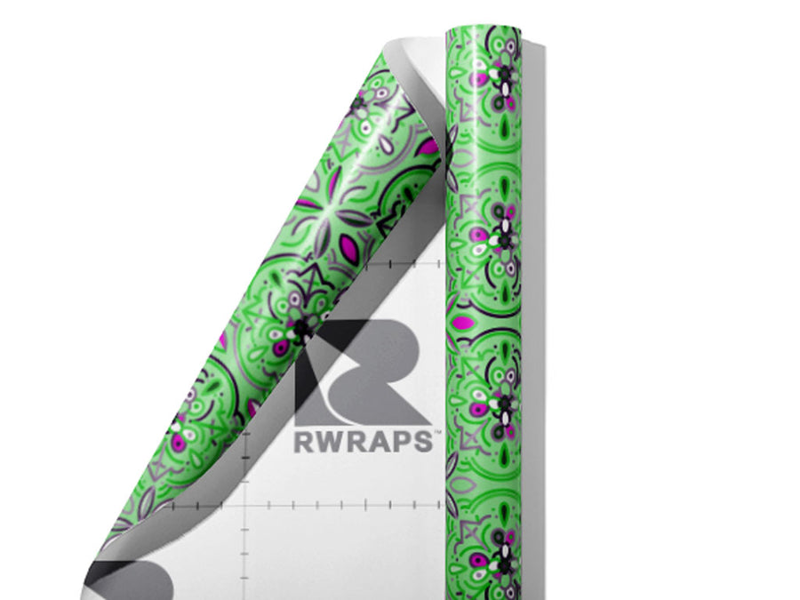 Cymbidium Orchid Tile Wrap Film Sheets~Rwraps Series 914 Cymbidium Orchid Tile Scrolled Sheet~4