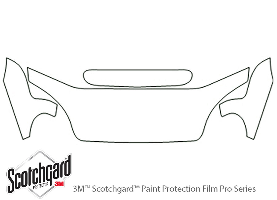 lanos 3M Clear Bra Hood Precut PPF Diagram