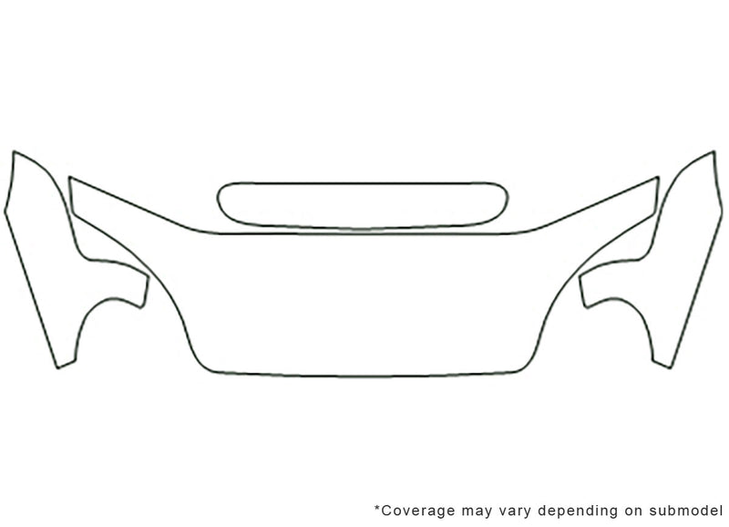 lanos Avery Dennison Clear Bra Hood Precut PPF Diagram