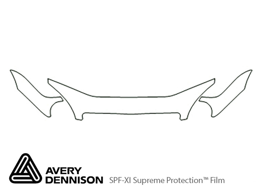 leganza Avery Dennison Clear Bra Hood Precut PPF Diagram