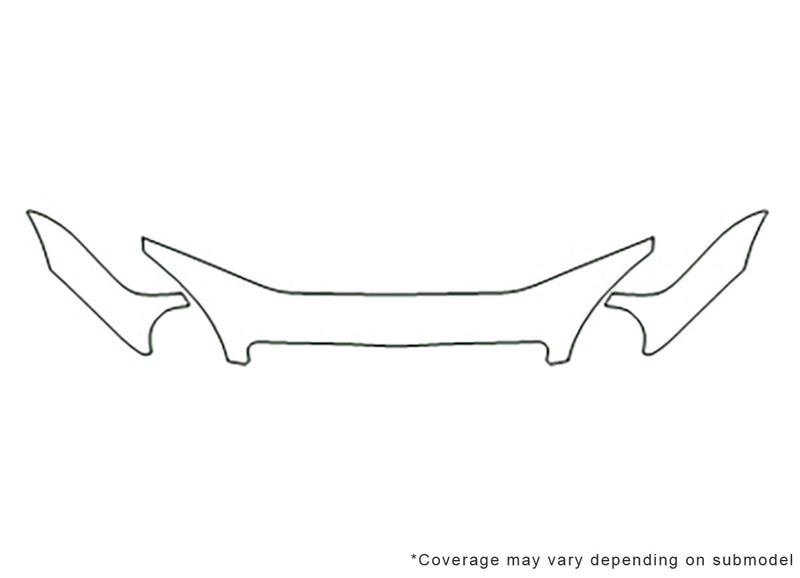 leganza Avery Dennison Clear Bra Hood Precut PPF Diagram