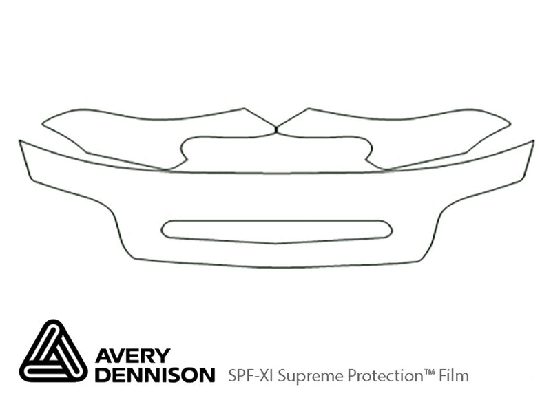 nubira Avery Dennison Clear Bra Hood Precut PPF Diagram