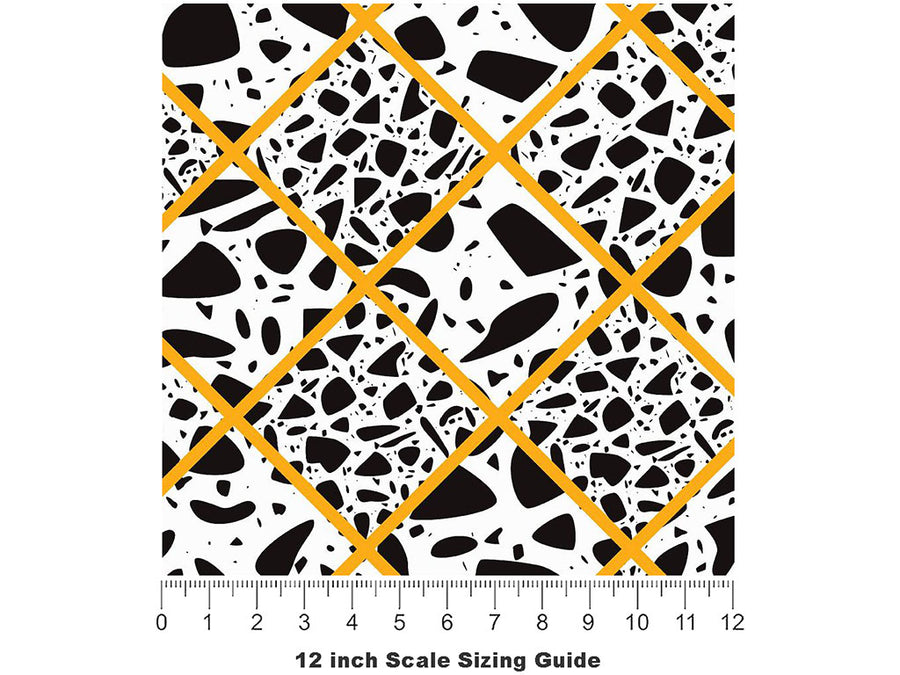 Dalmatian Tile Vinyl Film Pattern Size 12 inch Scale~Rwraps Dalmatian Tile Sizing Chart~3