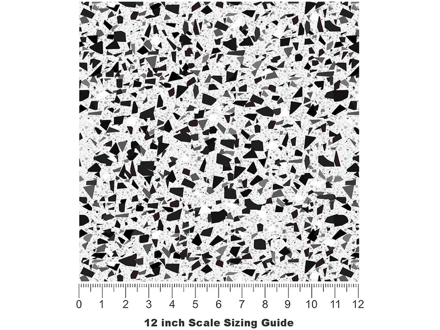 Dalmatian Terrazzo Vinyl Film Pattern Size 12 inch Scale~Rwraps Dalmatian Terrazzo Sizing Chart~2