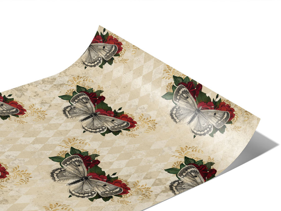 Damask Moths Gothic Vinyl Wraps~Rwraps Series 914 Digitally Printed Vinyl Wrap~0