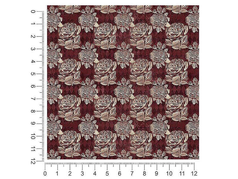 damask roses gothic 1ft x 1ft Craft Sheets