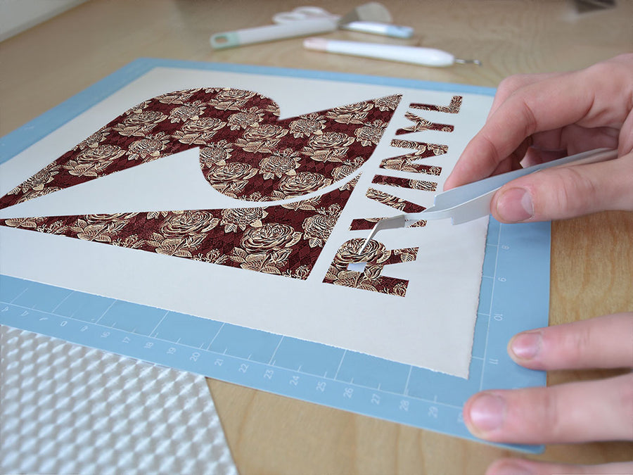 damask roses gothic Easy Weed Craft Vinyl
