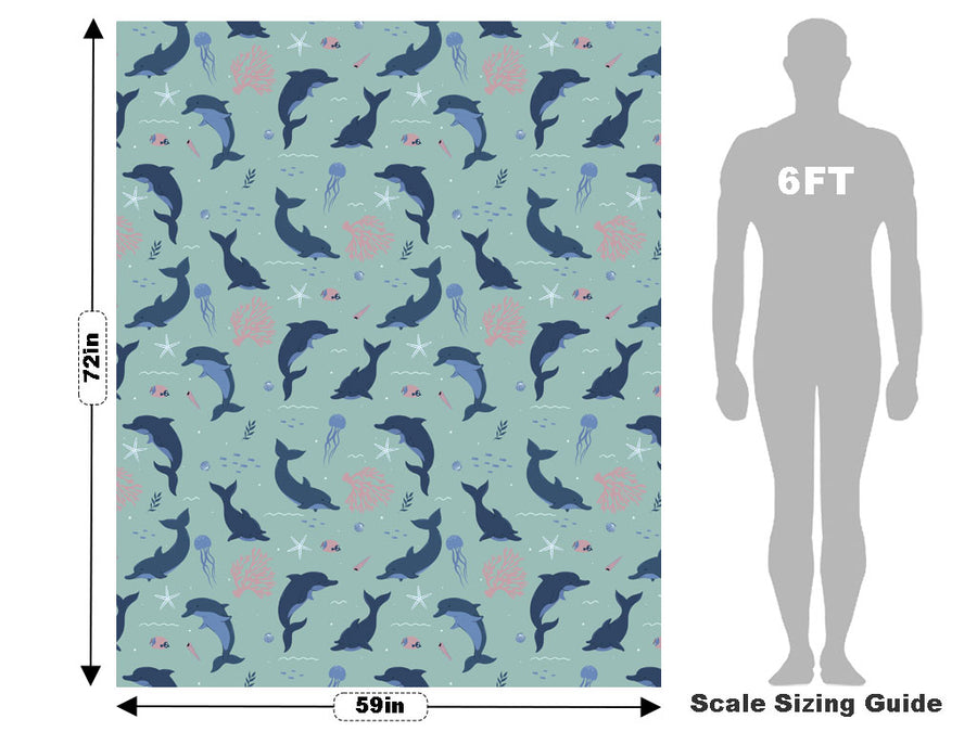 Dancing Dolphins Marine Life Vehicle Wrap Scale~Rwraps Series 914 Dancing Dolphins Marine Life Measurements~1