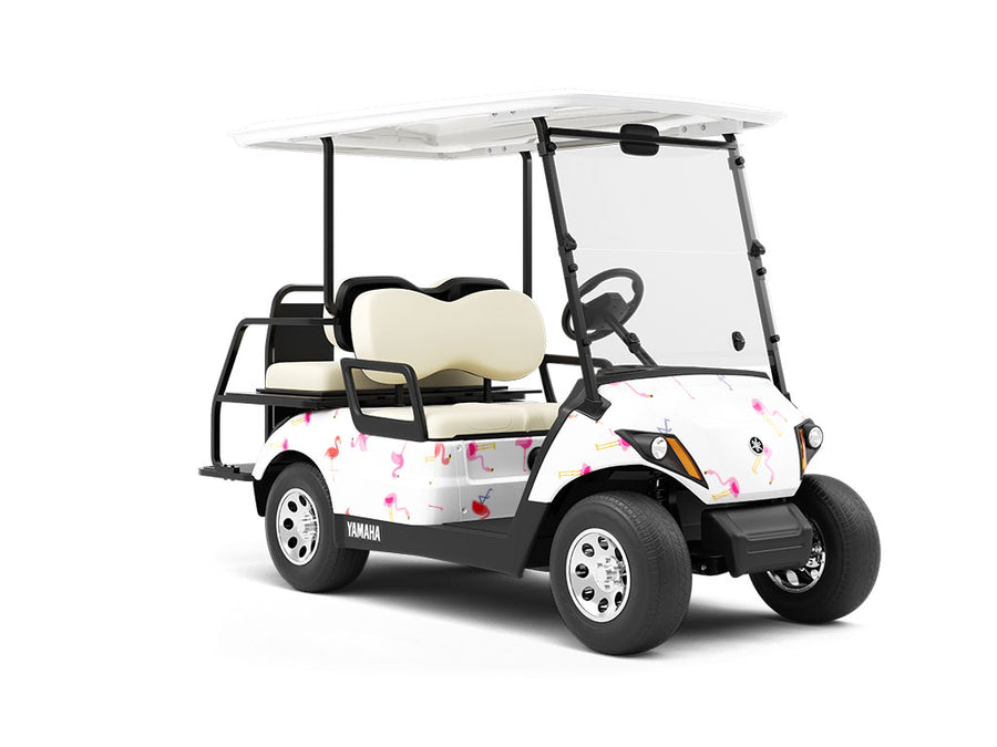 Dancing Freebirds Birds Wrapped Golf Cart