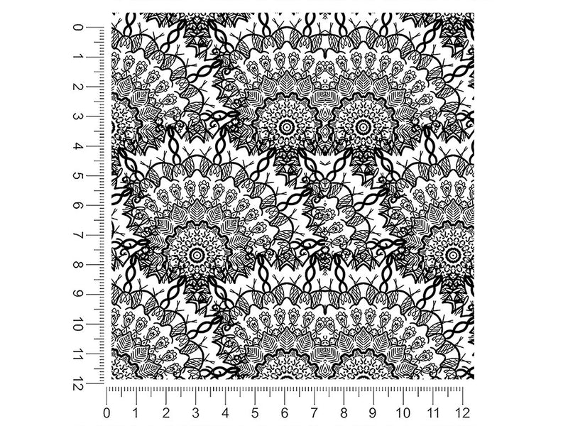 dancing spirals mandala 1ft x 1ft Craft Sheets