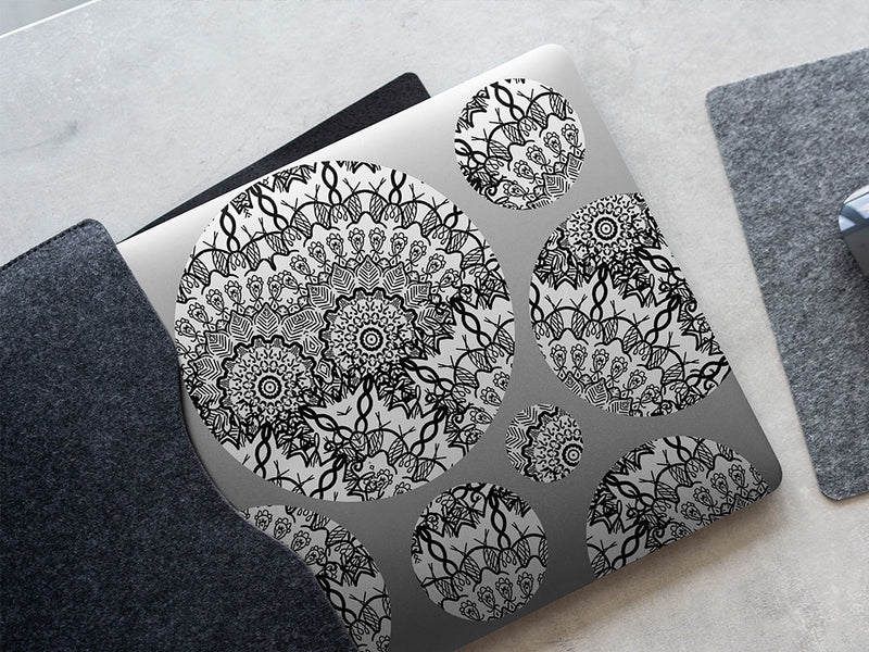 dancing spirals mandala DIY Laptop Stickers