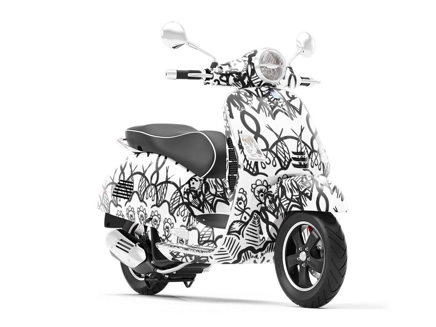 Dancing Spirals Mandala Vespa Scooter Wrap Film
