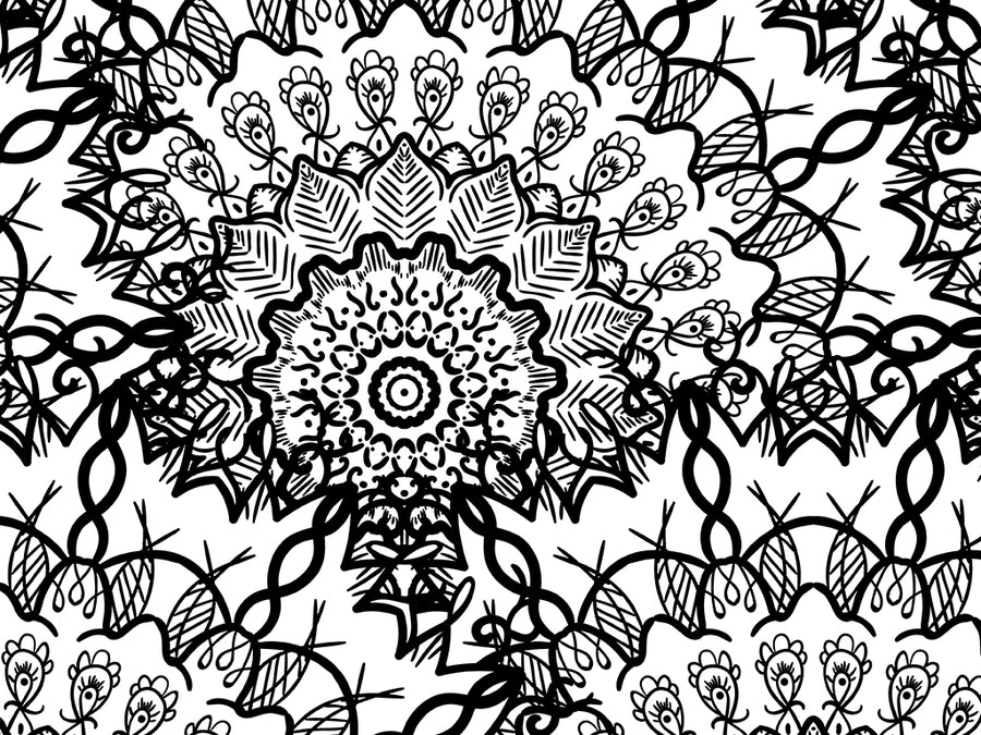 Dancing Spirals Mandala Vinyl Wrap Pattern~Rwraps Series 914 Digitally Printed Vinyl Wrap~0