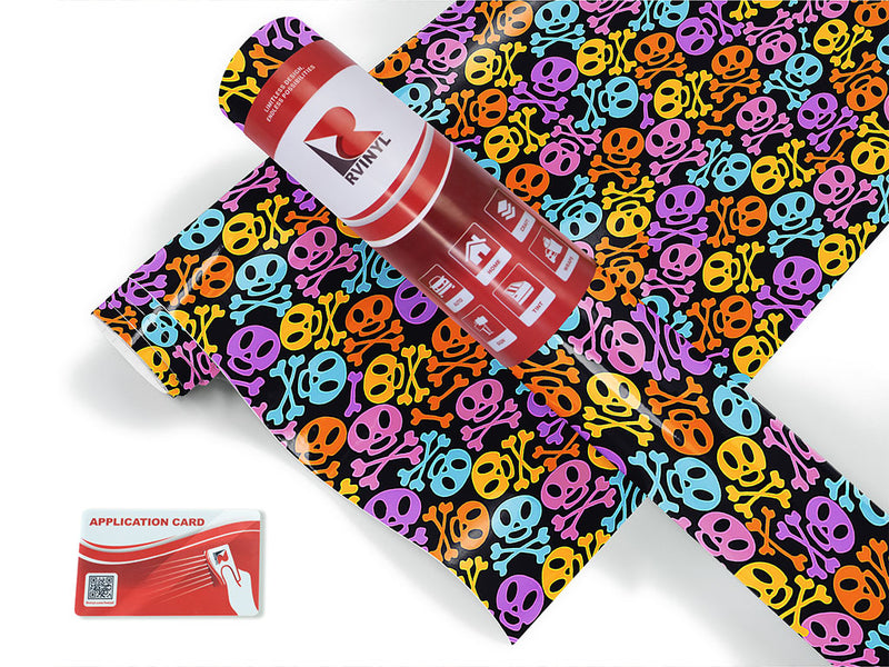 danger ahead skull and bones Craft Vinyl Roll