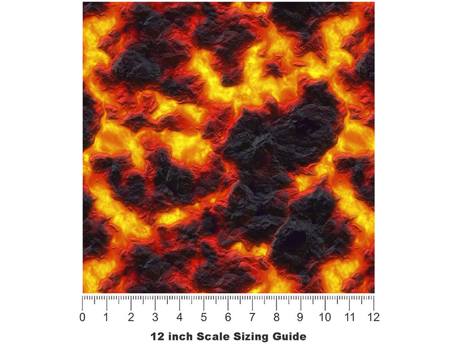 Dangerous Hotspot Lava Vinyl Film Pattern Size 12 inch Scale~Rwraps Dangerous Hotspot Lava Sizing Chart~2