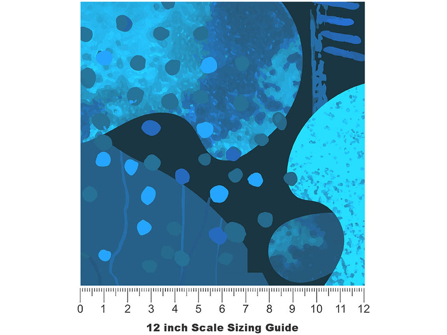 Daring Escapades Watercolor Vinyl Film Pattern Size 12 inch Scale~Rwraps Daring Escapades Watercolor Sizing Chart~2