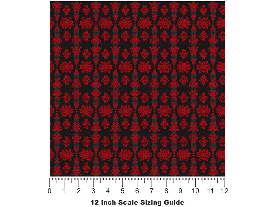 Dark Avarice Gothic Vinyl Film Pattern Size 12 inch Scale~Rwraps Dark Avarice Gothic Sizing Chart~2