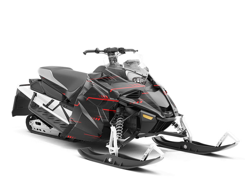Dark Crimson Technology Custom Wrapped Snowmobile