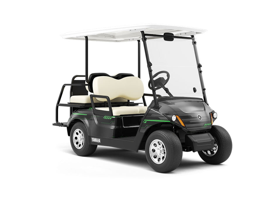 Dark Emerald Technology Wrapped Golf Cart