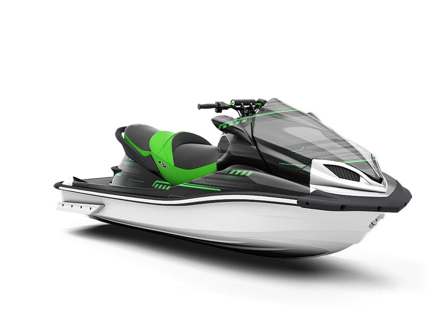 Dark Emerald Technology Jet Ski Vinyl Customized Wrap