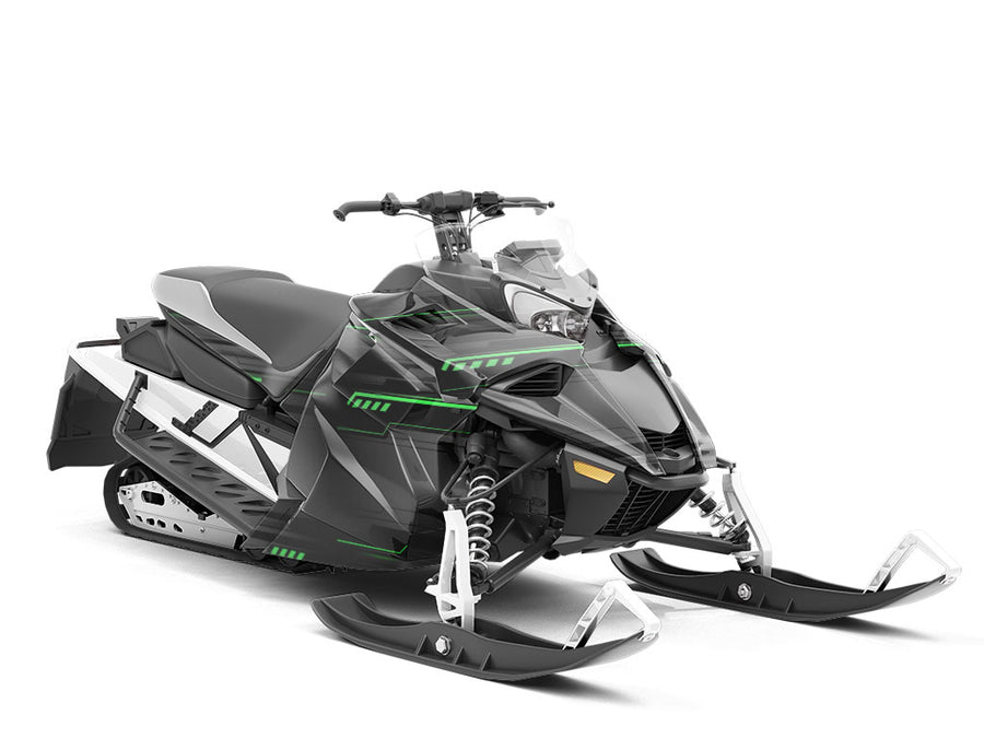 Dark Emerald Technology Custom Wrapped Snowmobile