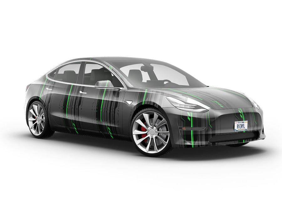 Dark Emerald Technology Vehicle Vinyl Wrap