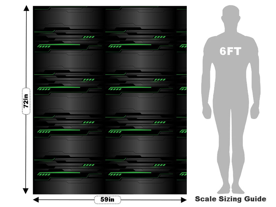 Dark Emerald Technology Vehicle Wrap Scale~Rwraps Series 914 Dark Emerald Technology Measurements~2