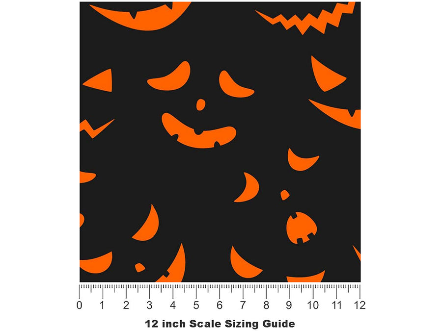 Dark Fear Halloween Vinyl Film Pattern Size 12 inch Scale~Rwraps Dark Fear Halloween Sizing Chart~2