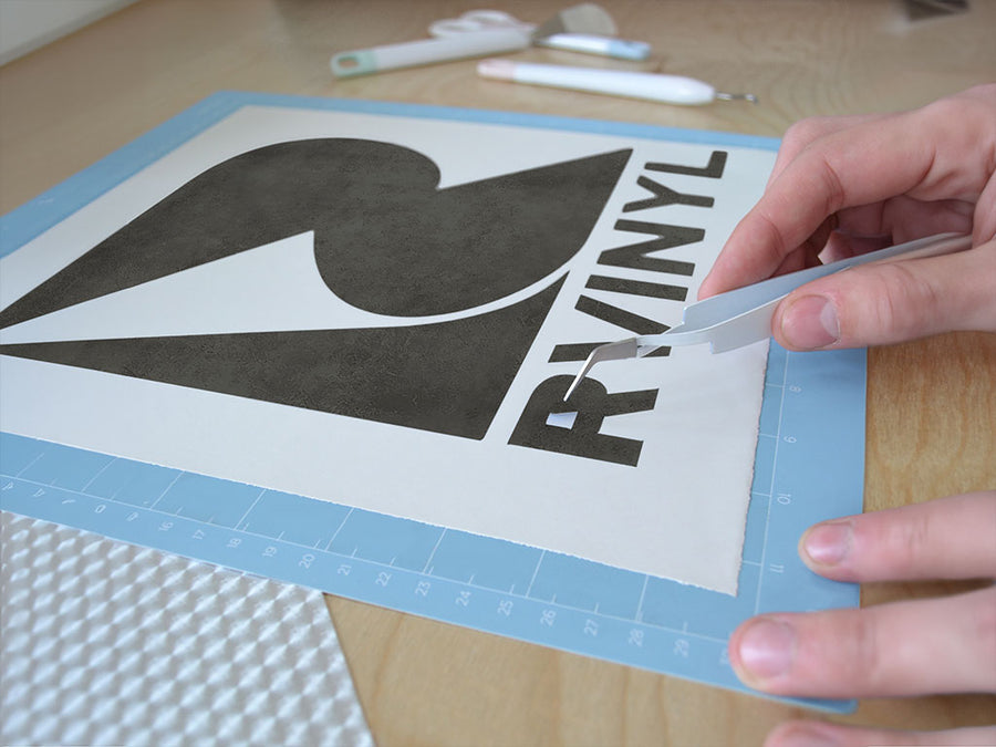 dark gray concrete stone Easy Weed Craft Vinyl