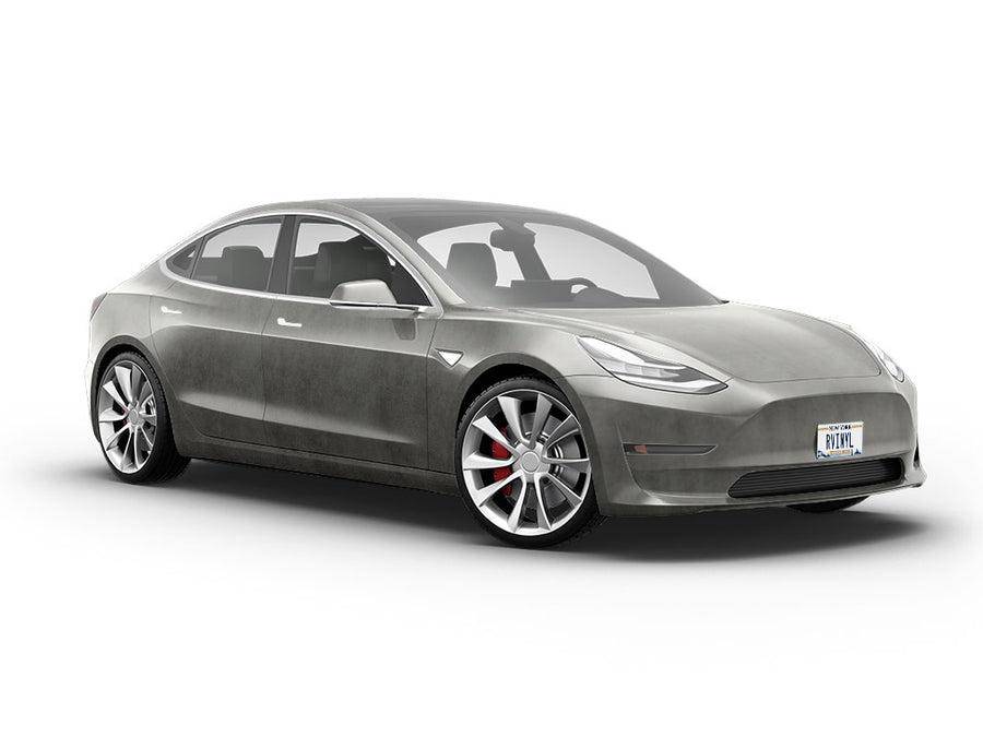 Dark Gray Concrete Vehicle Vinyl Wrap