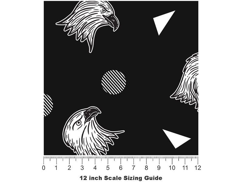 Dark Harpies Birds Vinyl Film Pattern Size 12 inch Scale~Rwraps Dark Harpies Birds Sizing Chart~2