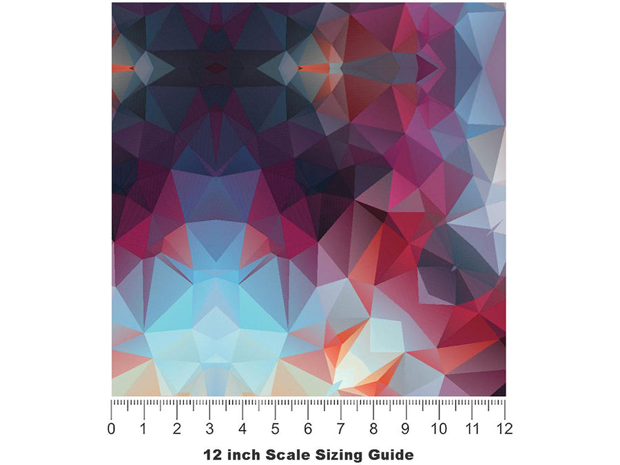 Dark Juice Tile Vinyl Film Pattern Size 12 inch Scale~Rwraps Dark Juice Tile Sizing Chart~3