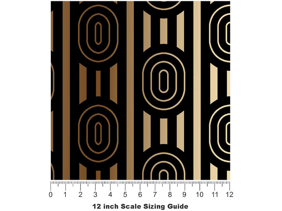 Dark Money Art Deco Vinyl Film Pattern Size 12 inch Scale~Rwraps Dark Money Art Deco Sizing Chart~2