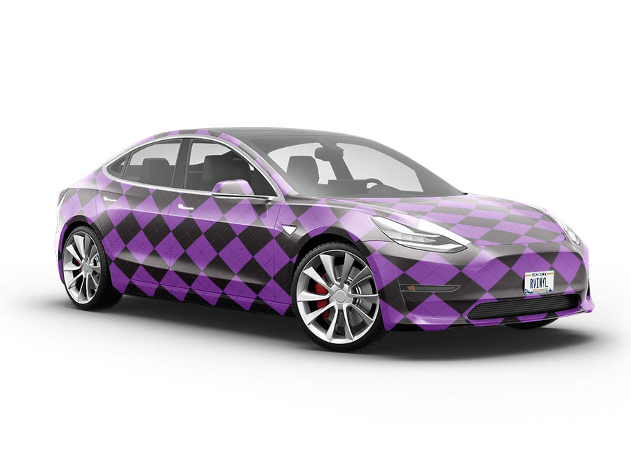 Dark Orchid Argyle Vehicle Vinyl Wrap