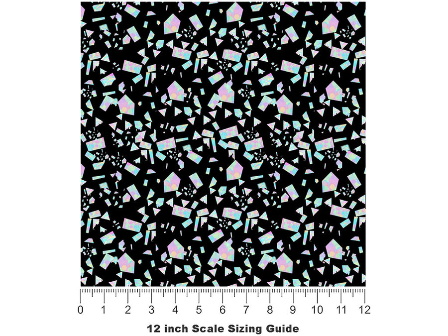 Dark Prisms Gothic Vinyl Film Pattern Size 12 inch Scale~Rwraps Dark Prisms Gothic Sizing Chart~2