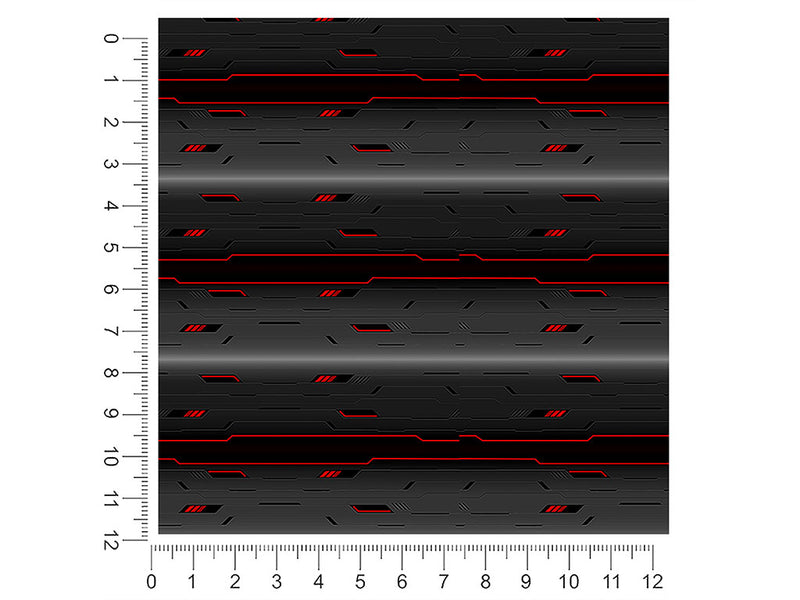 Dark Scarlet Technology Vehicle Wrap Scale~Rwraps Series 914 Dark Scarlet Technology Measurements~2
