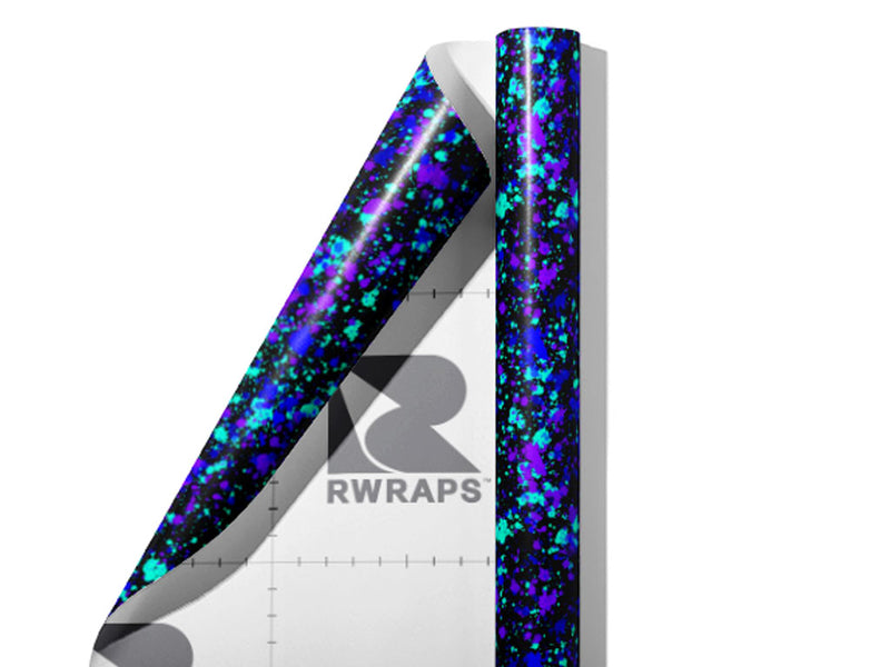 Dark Skies Paint Splatter Wrap Film Sheets~Rwraps Series 914 Dark Skies Paint Splatter Scrolled Sheet~3