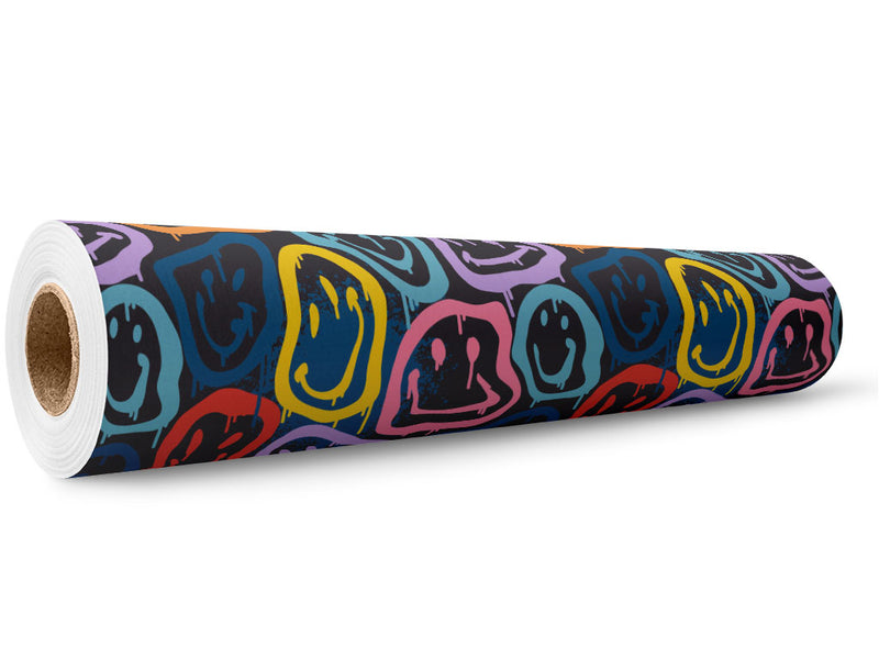 Dark Smiles Graffiti Wrap Film Wholesale Roll~Rwraps Series 914 Digitally Printed Vinyl Roll~5
