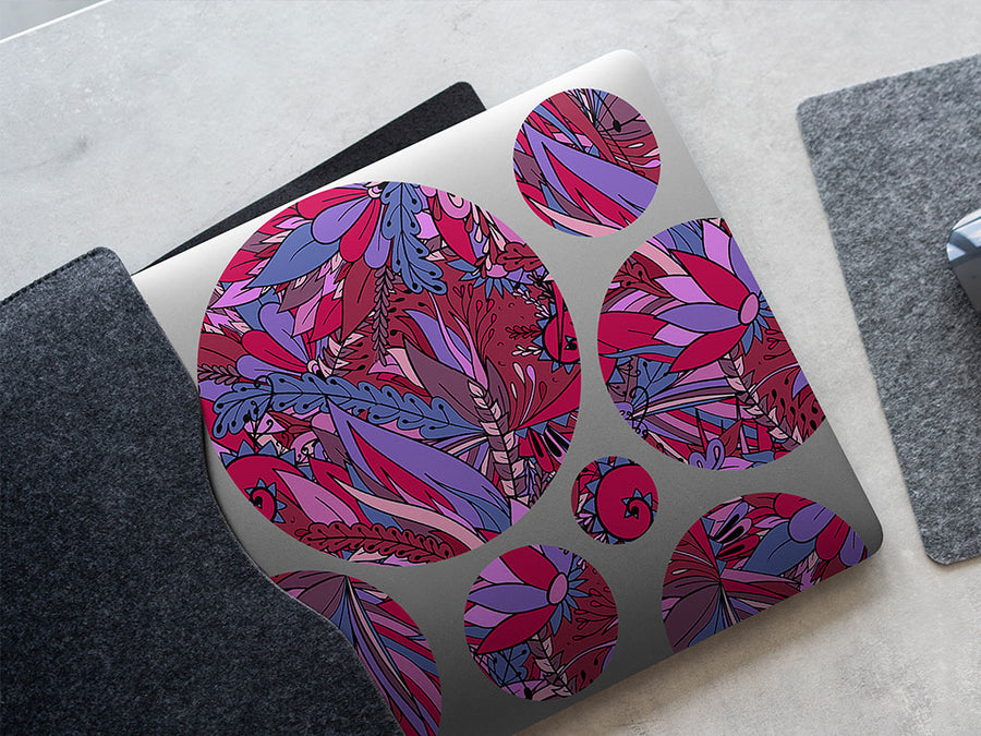dark tango floral DIY Laptop Stickers