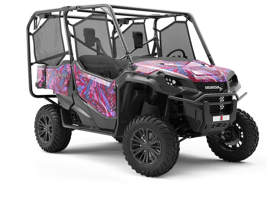 Dark Tango Floral Utility Vehicle Vinyl Wrap