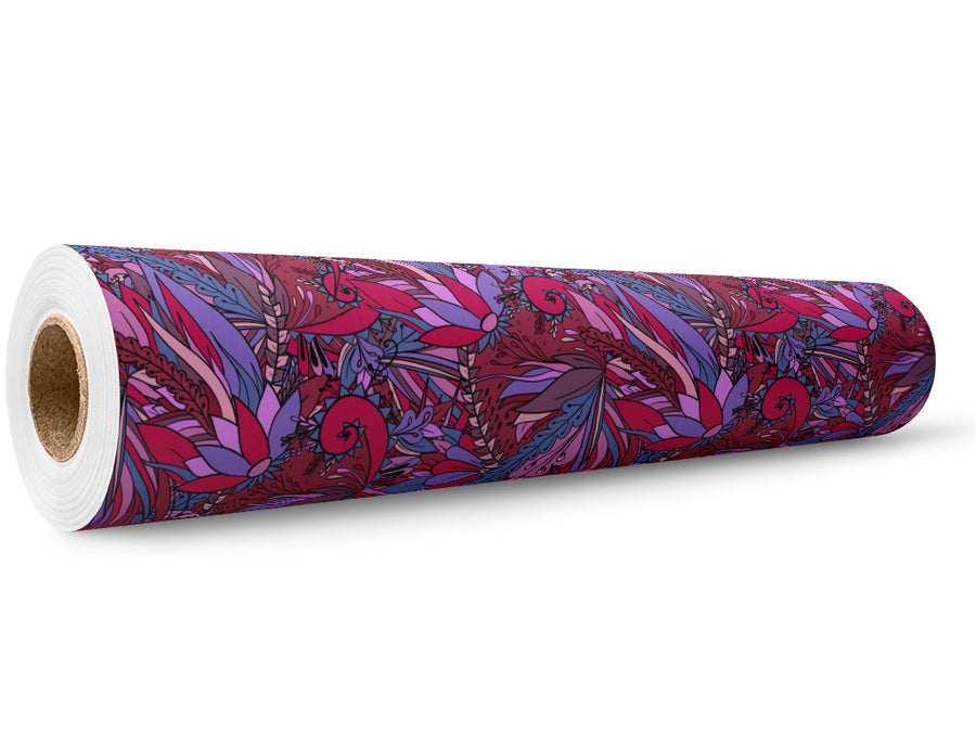 Dark Tango Floral Wrap Film Wholesale Roll~Rwraps Series 914 Digitally Printed Vinyl Roll~5