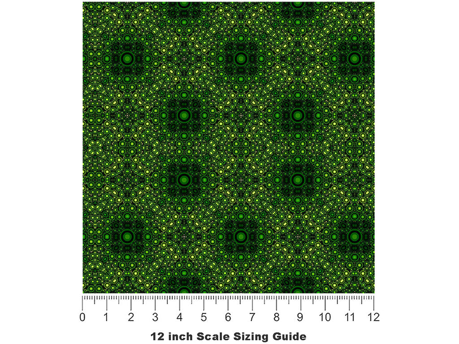 Dartmouth Squares Mosaic Vinyl Film Pattern Size 12 inch Scale~Rwraps Dartmouth Squares Mosaic Sizing Chart~2