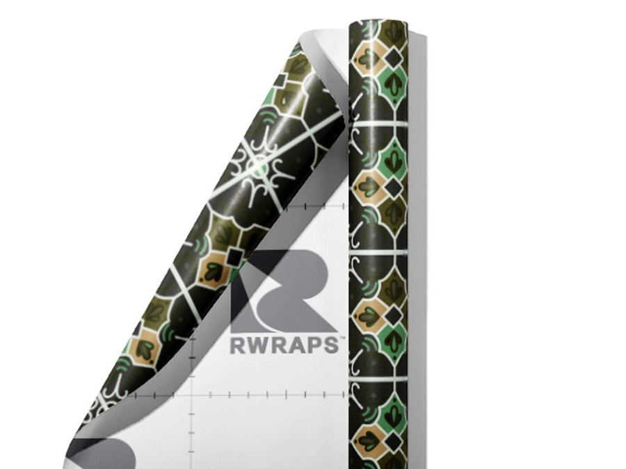 Daylily Tile Wrap Film Sheets~Rwraps Series 914 Daylily Tile Scrolled Sheet~4