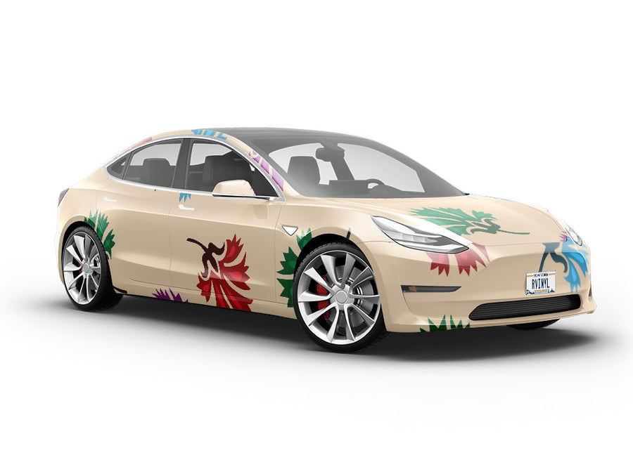 Deco Blossoms Floral Vehicle Vinyl Wrap