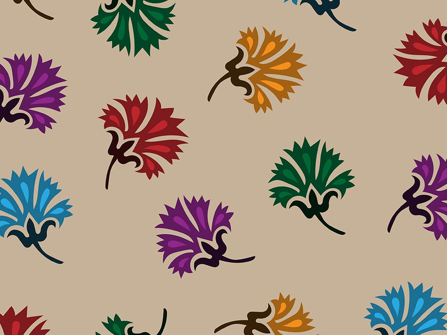 Deco Blossoms Floral Vinyl Wrap Pattern~Rwraps Series 914 Digitally Printed Vinyl Wrap~0