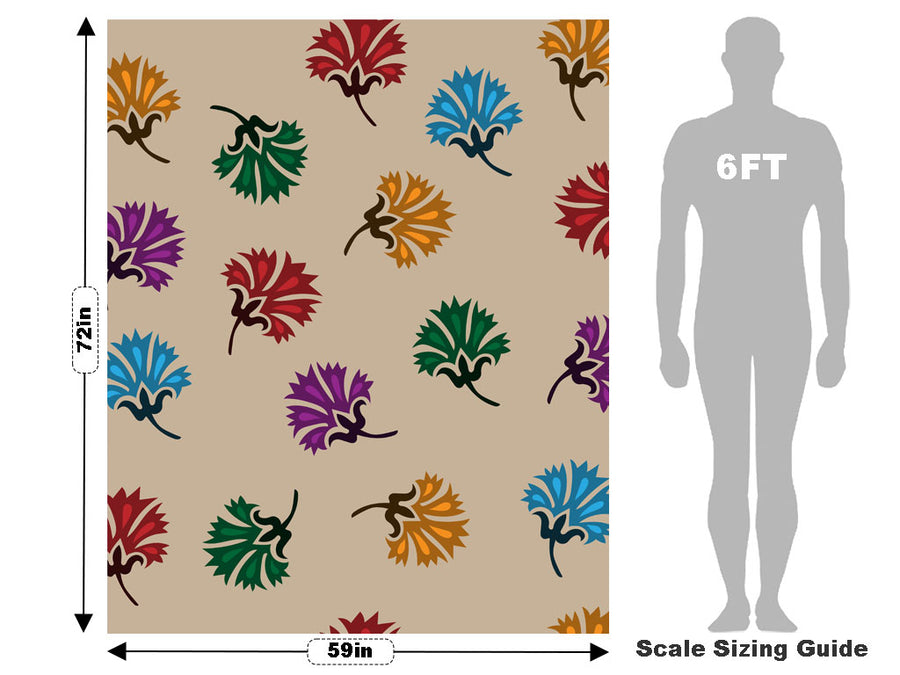 Deco Blossoms Floral Vehicle Wrap Scale~Rwraps Series 914 Deco Blossoms Floral Measurements~1