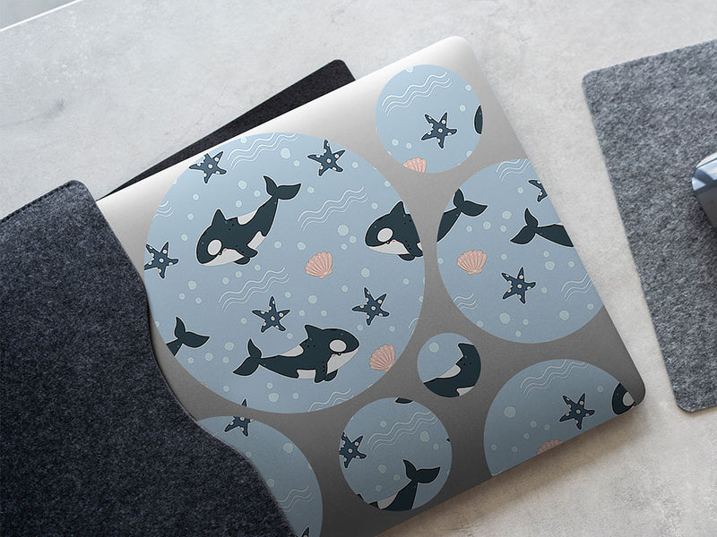 deep blue salt water DIY Laptop Stickers